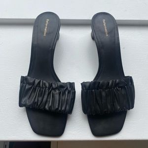 Reformation Shereen ruched mules